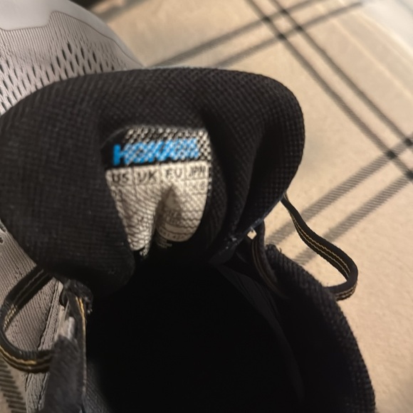 Hoka Clifton 6 running shoe, 11.5 white/grey and blue - Picture 5 of 5